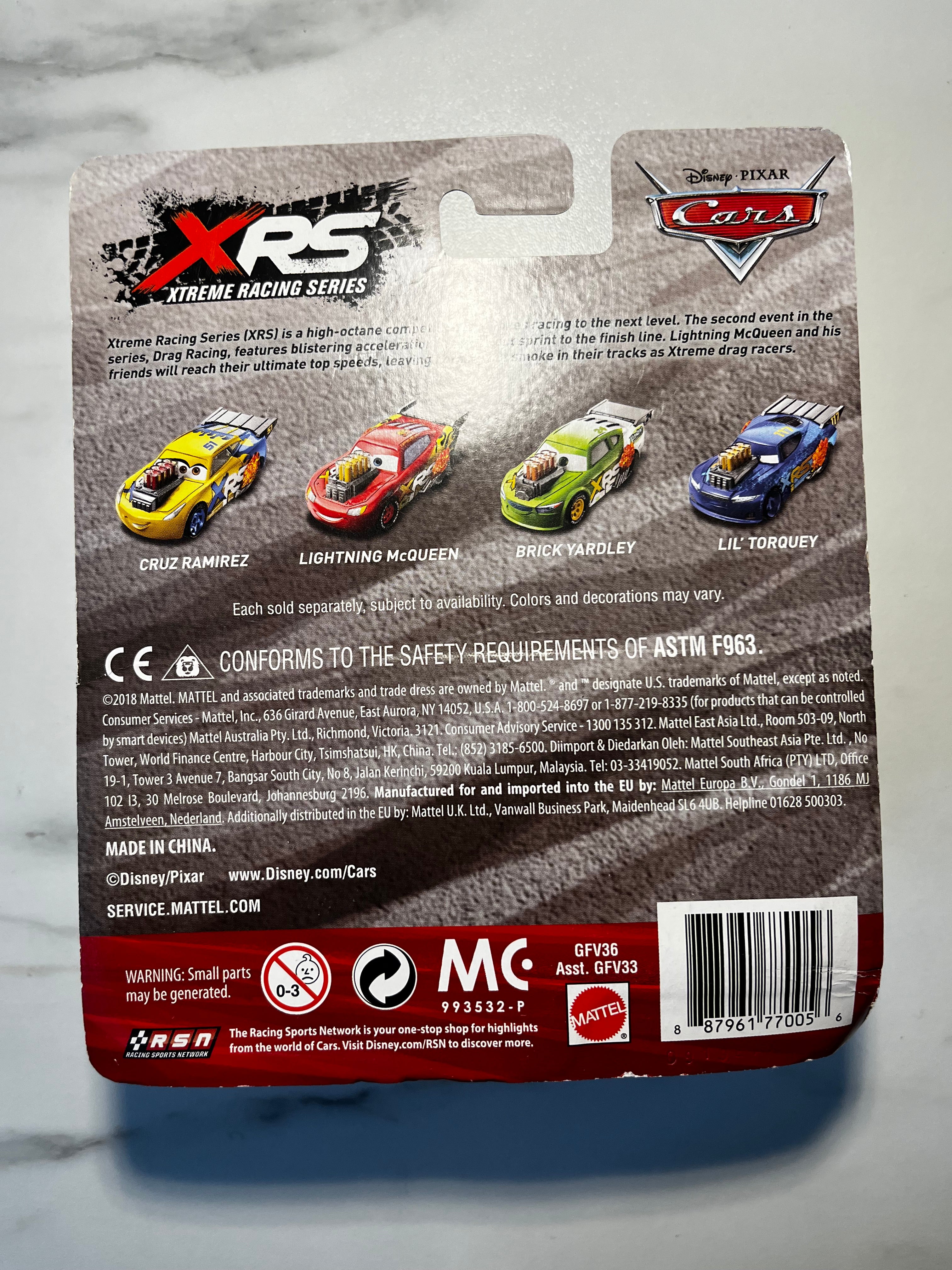 Disney Pixar Cars – Jackson Storm – XRS Drag Racing – Moving Pistons – Sous Blister