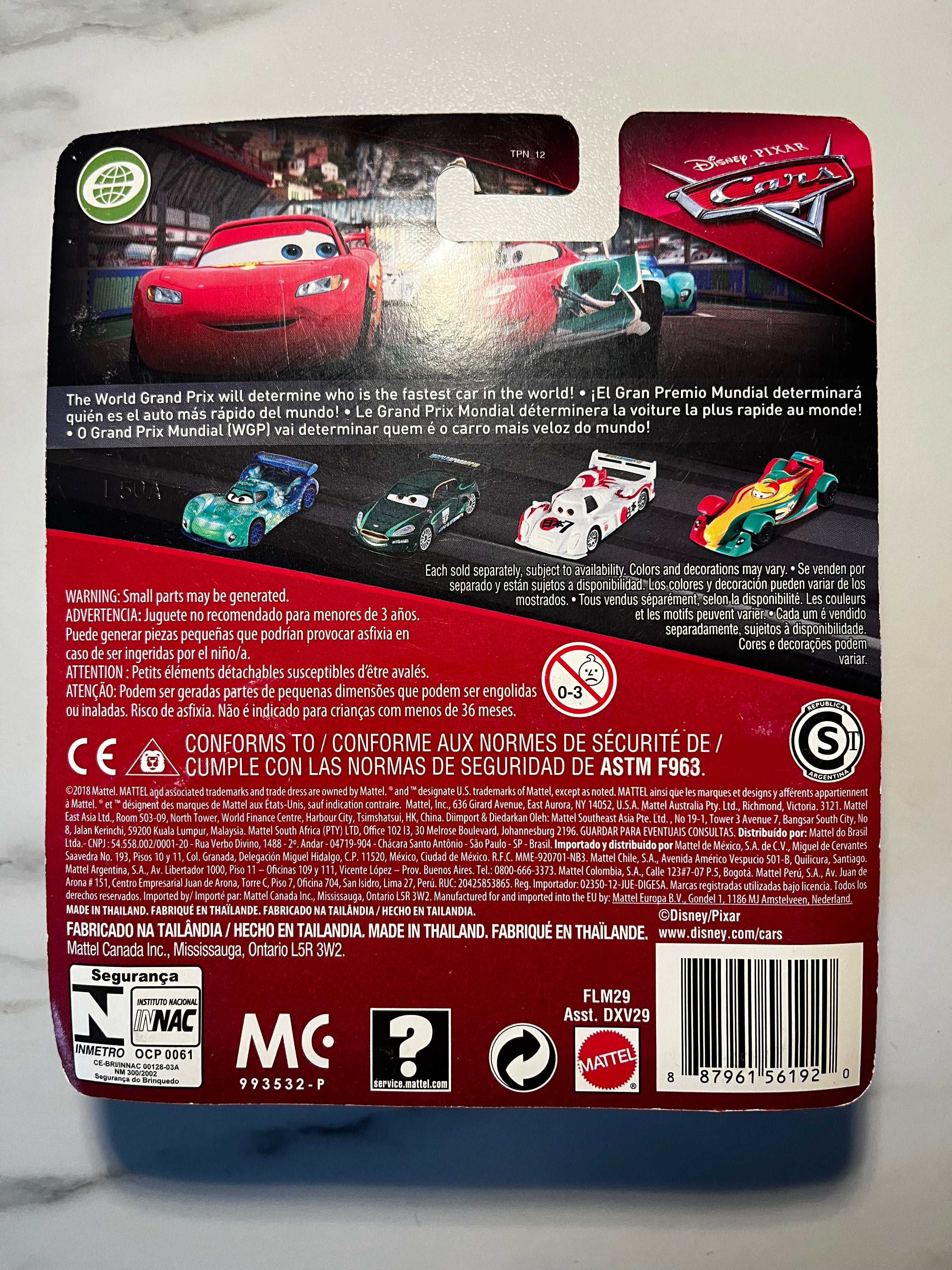 Disney Pixar Cars – Max Schnell – World Grand Prix (WGP) – Sous Blister