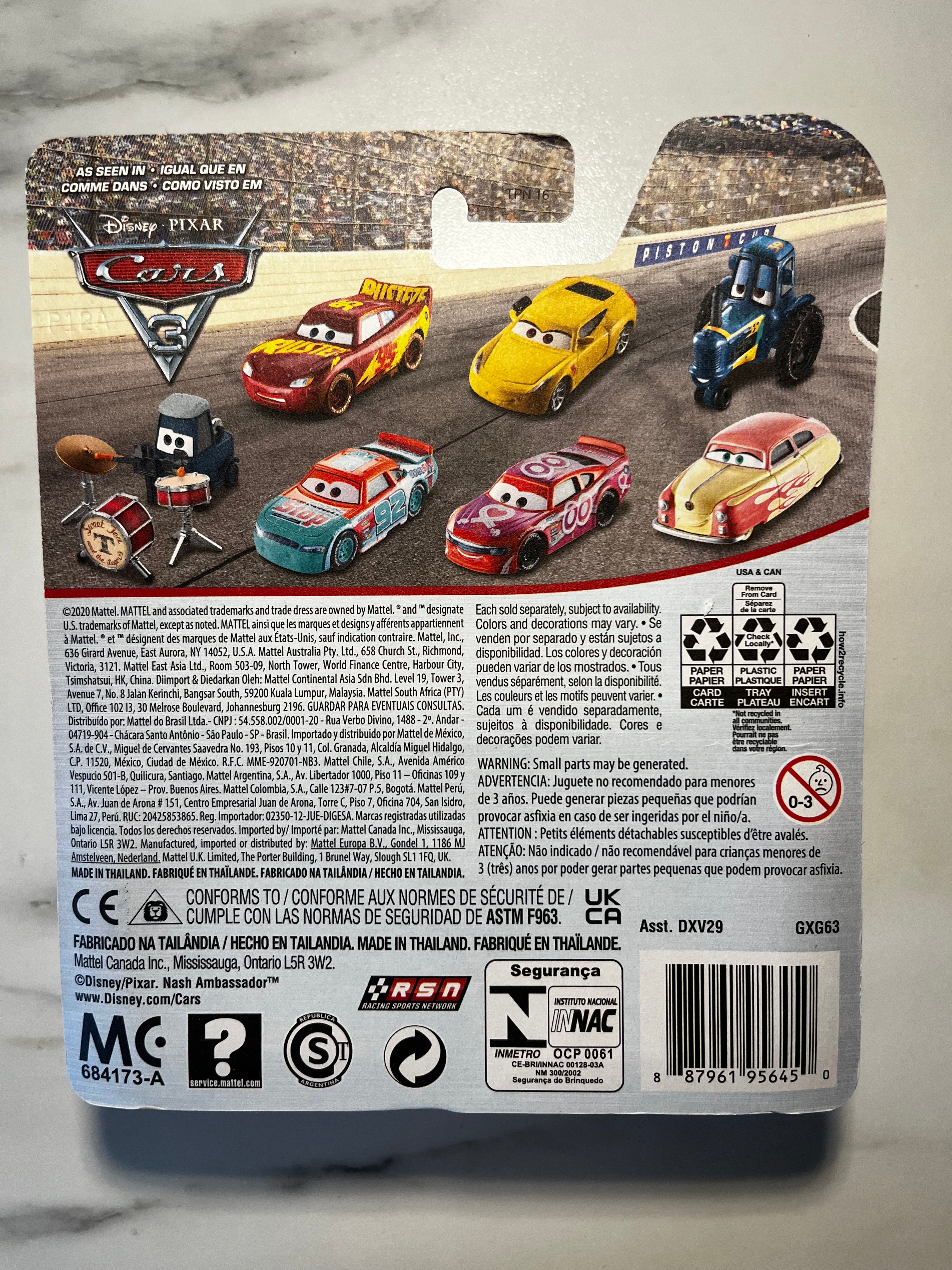 Disney Pixar Cars 3 – Muddy Rusteze Racing Center Lightning McQueen – Métal – Sous Blister