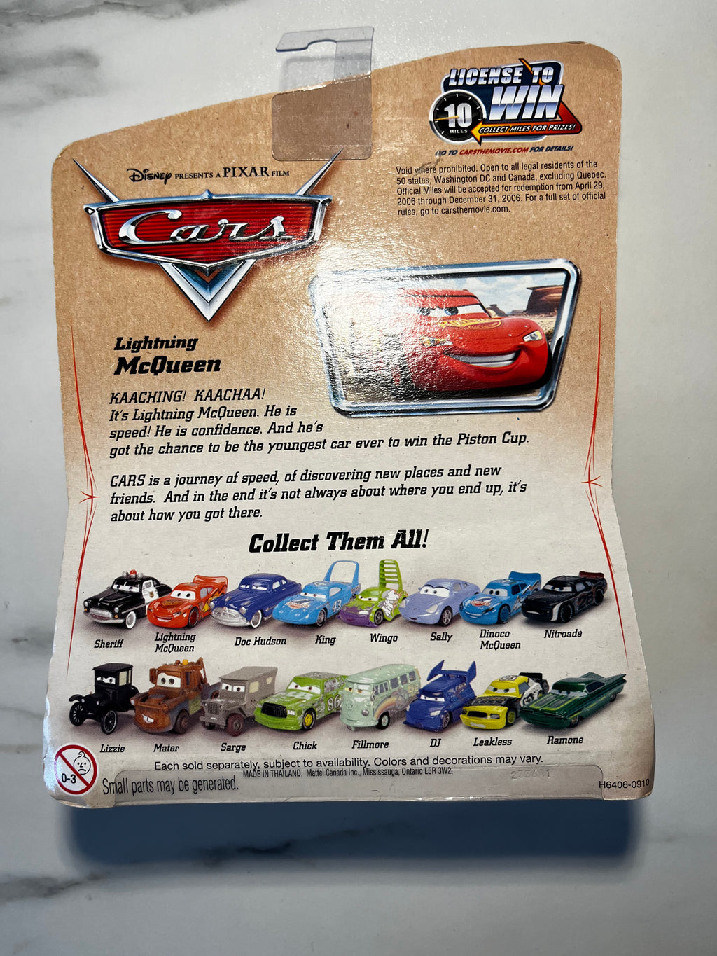 Disney Pixar Cars – Lightning McQueen – Métal – Sous Blister