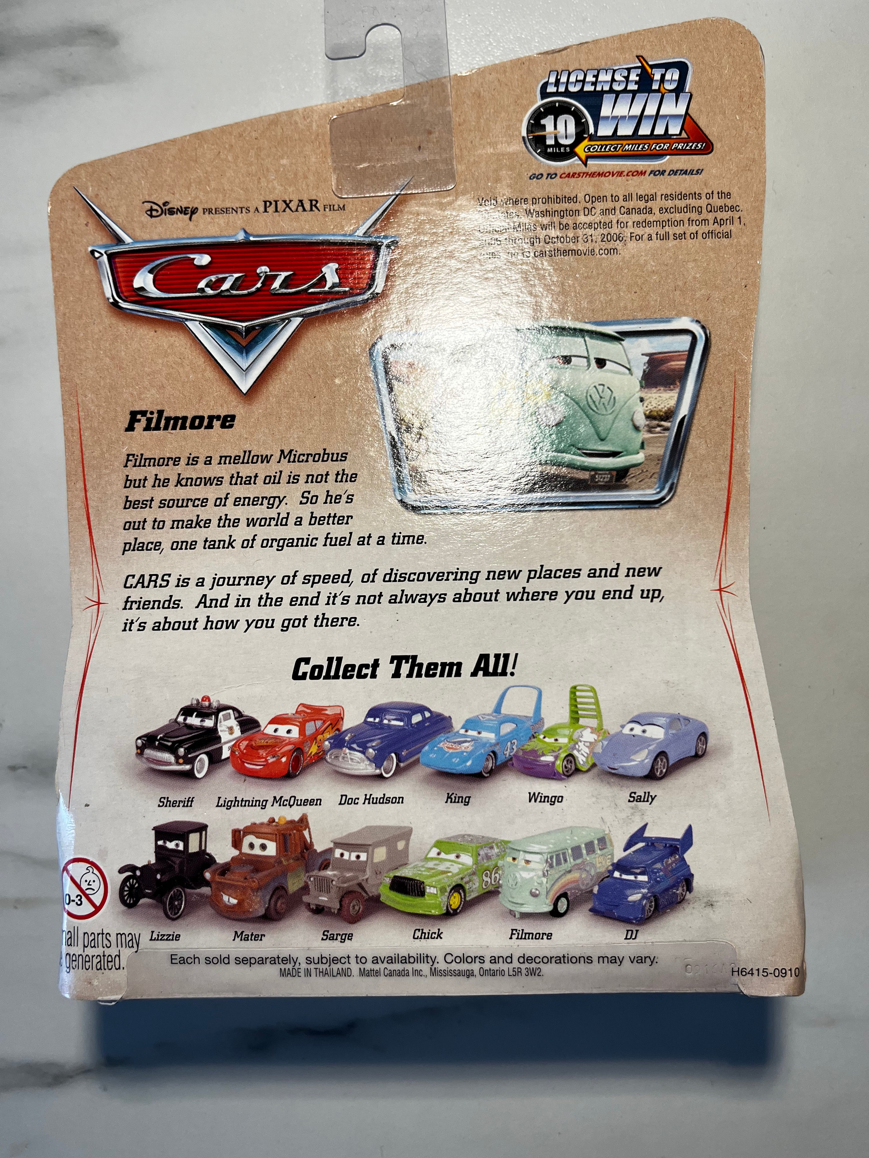 Disney Pixar Cars – Fillmore – Métal – Sous Blister