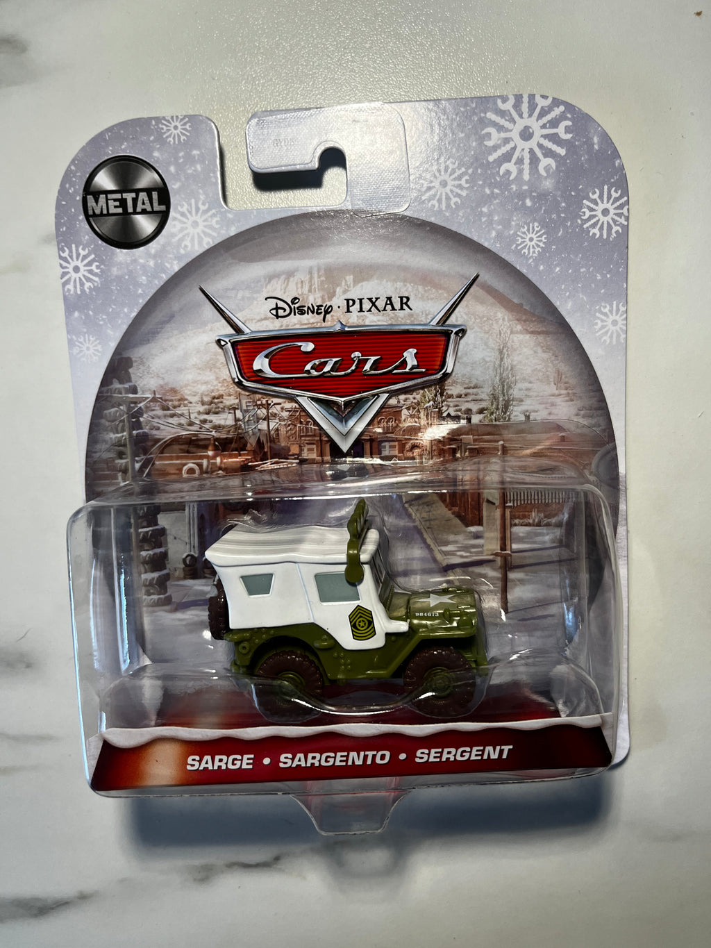 Disney Pixar Cars – Sarge Winter Edition – Métal – Sous Blister