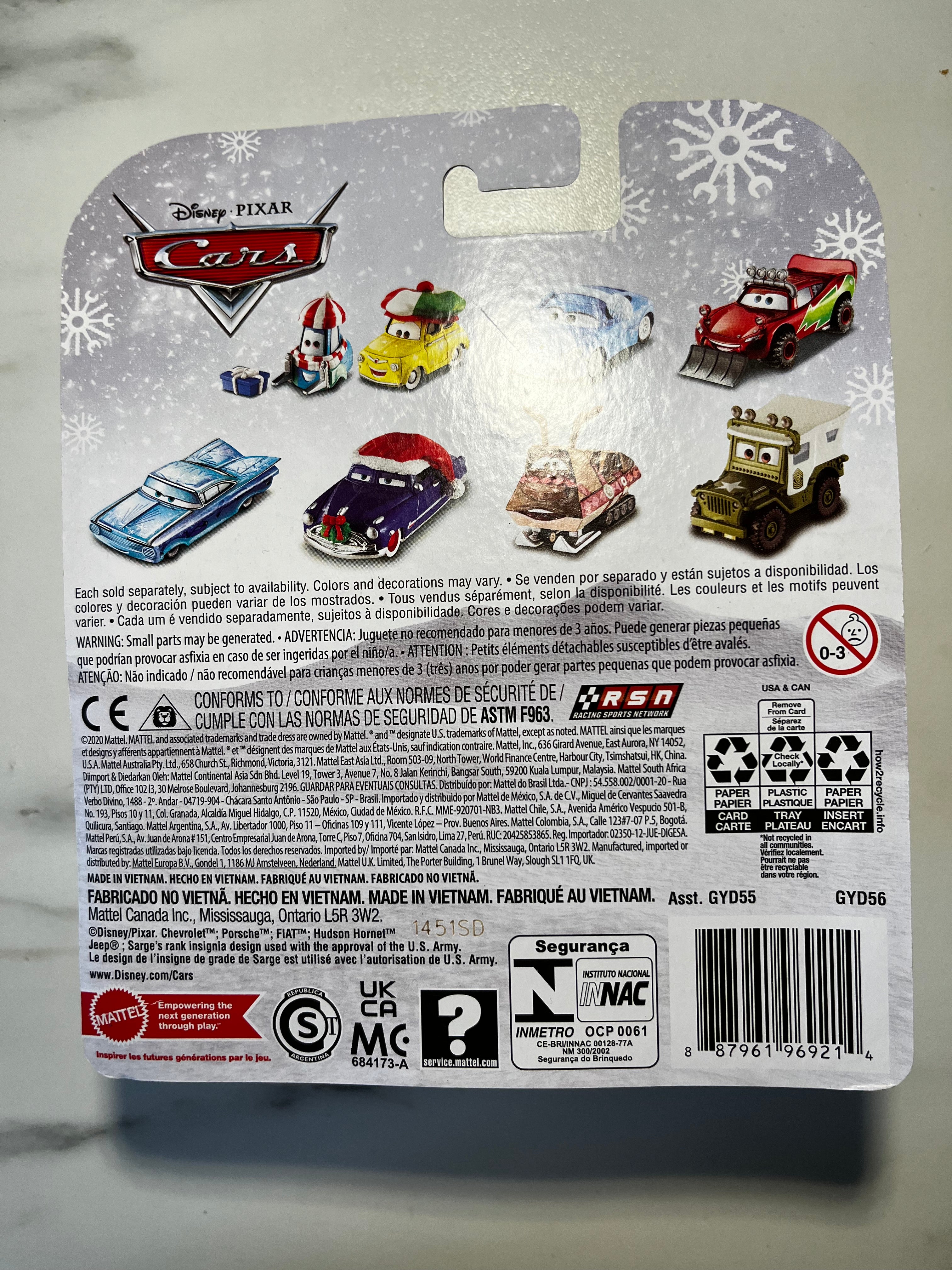Disney Pixar Cars – Mater Winter Edition – Métal – Sous Blister