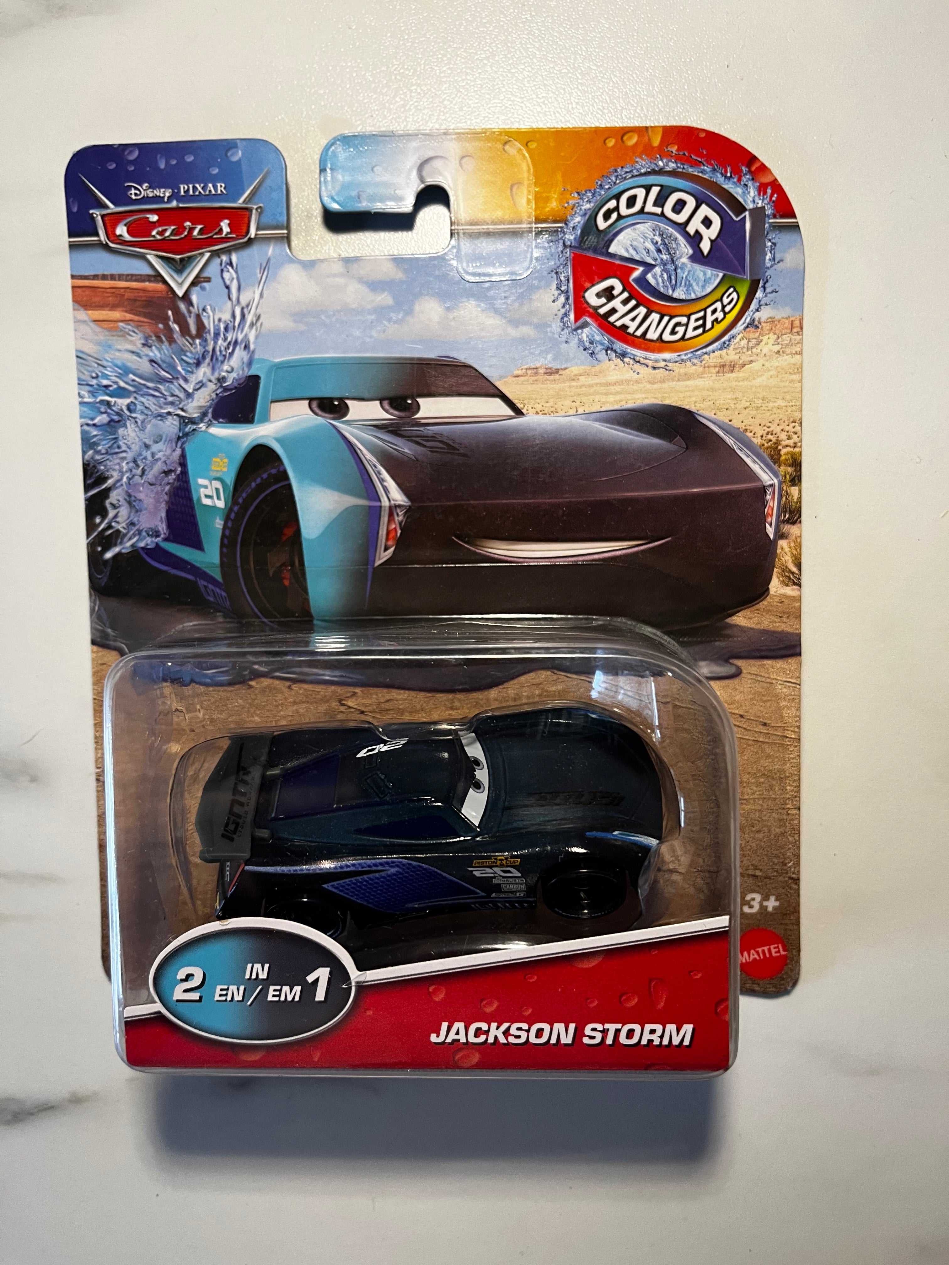 Disney Pixar Cars – Jackson Storm Color Changers – 2 en 1 – Sous Blister