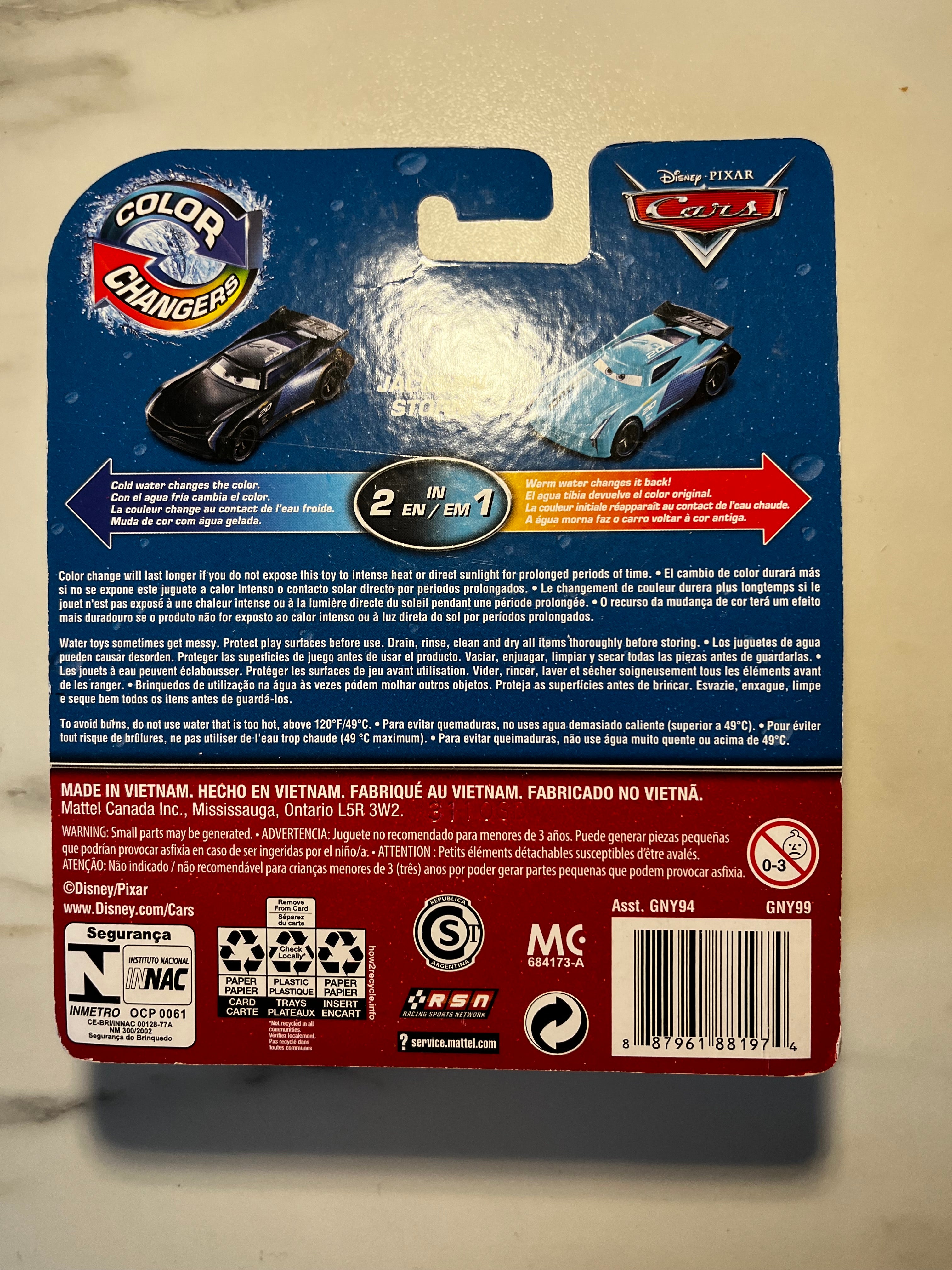 Disney Pixar Cars – Jackson Storm Color Changers – 2 en 1 – Sous Blister