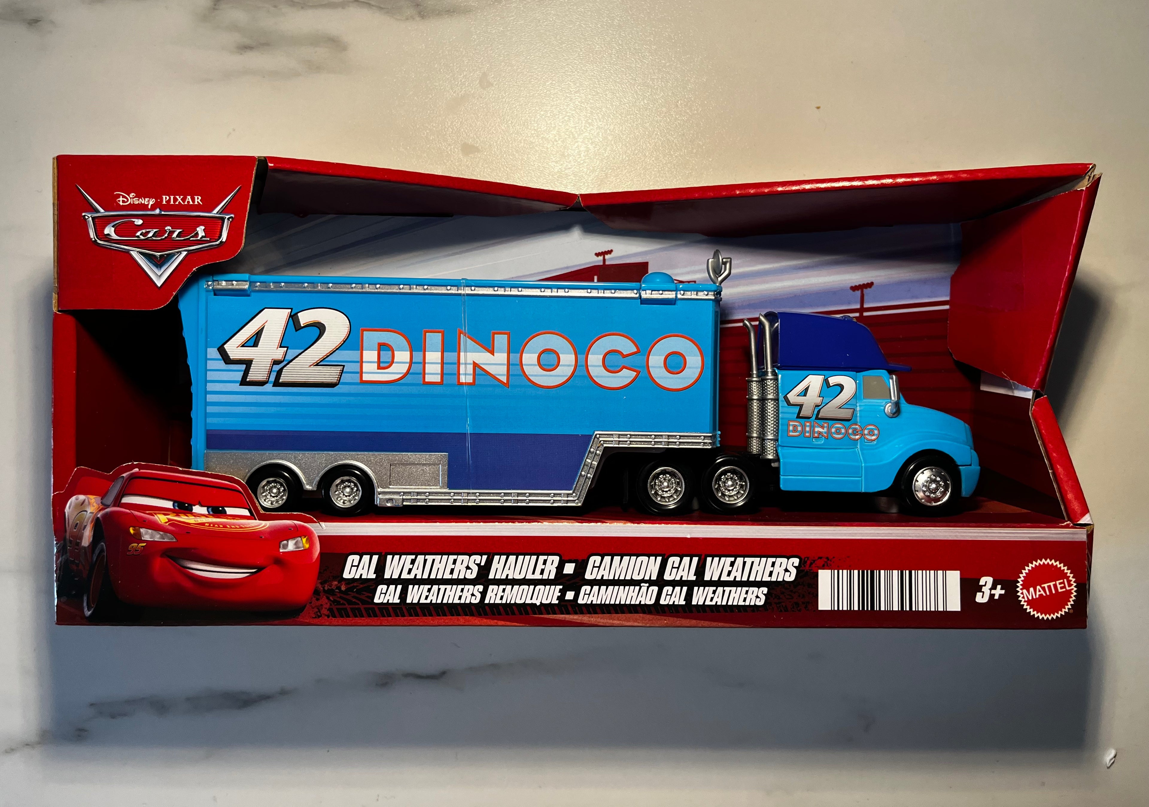 Disney Pixar Cars – Cal Weathers’ Hauler Dinoco #42 – Camion Transporteur – Mattel