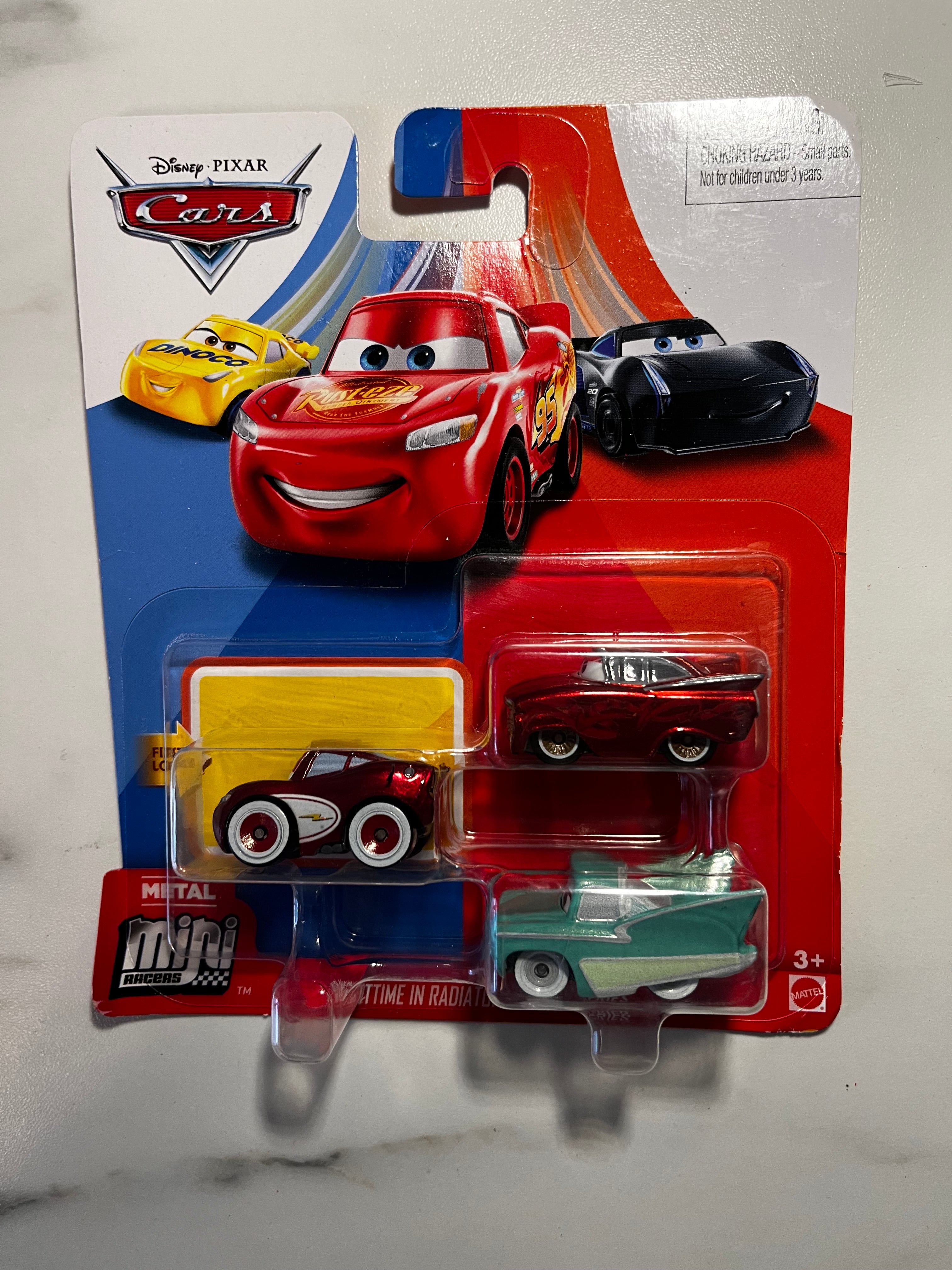 Disney Pixar Cars Mini Racers – Cruisin’ Lightning McQueen / Flo / Ramone 🚗✨