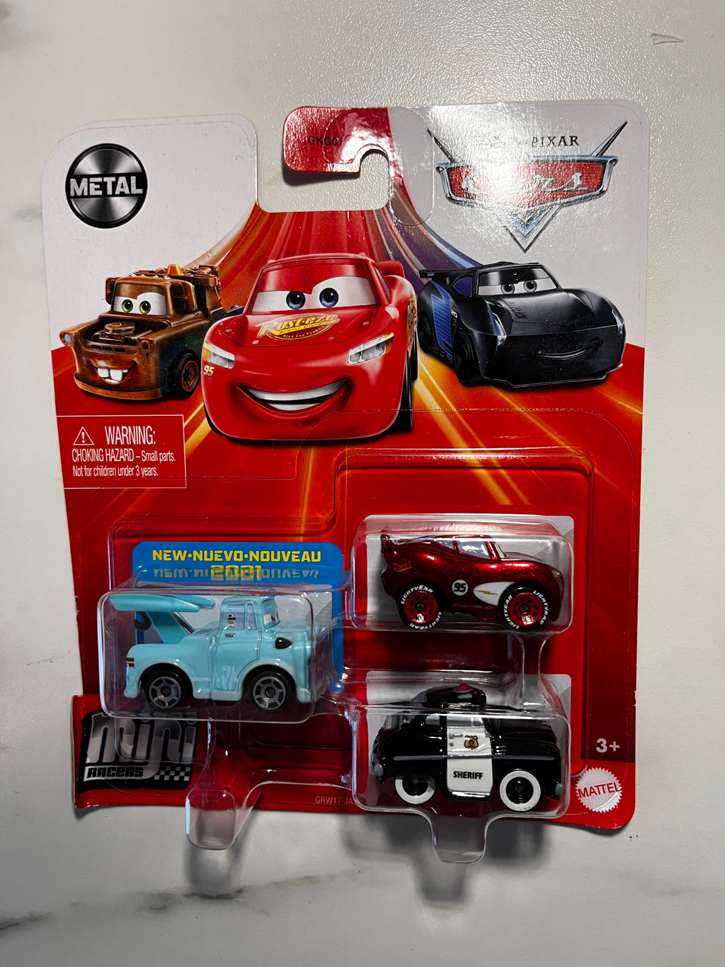 Disney Pixar Cars Mini Racers – Tokyo Mater / Sheriff / Radiator Springs McQueen 🚗✨