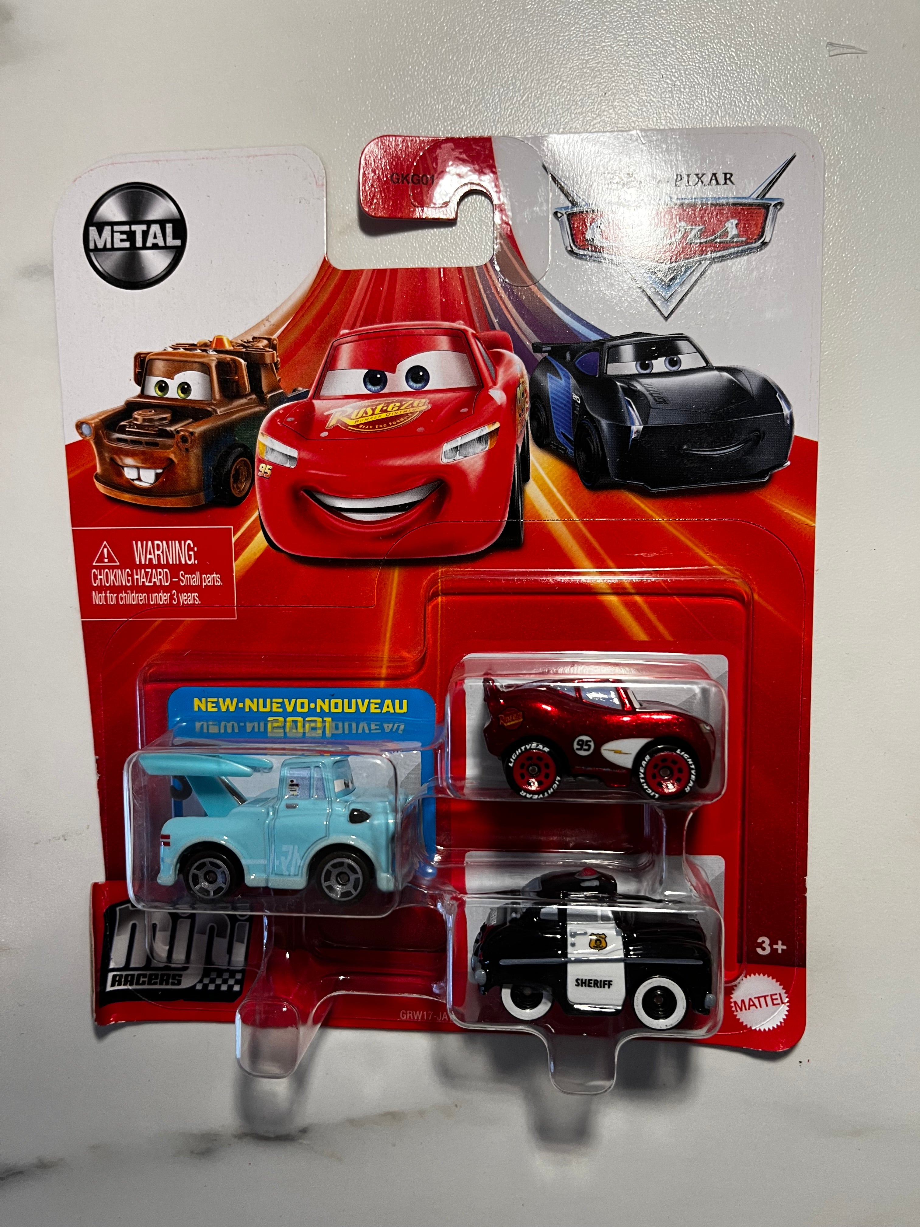 Disney Pixar Cars Mini Racers – Tokyo Mater / Sheriff / Radiator Springs McQueen 🚗✨