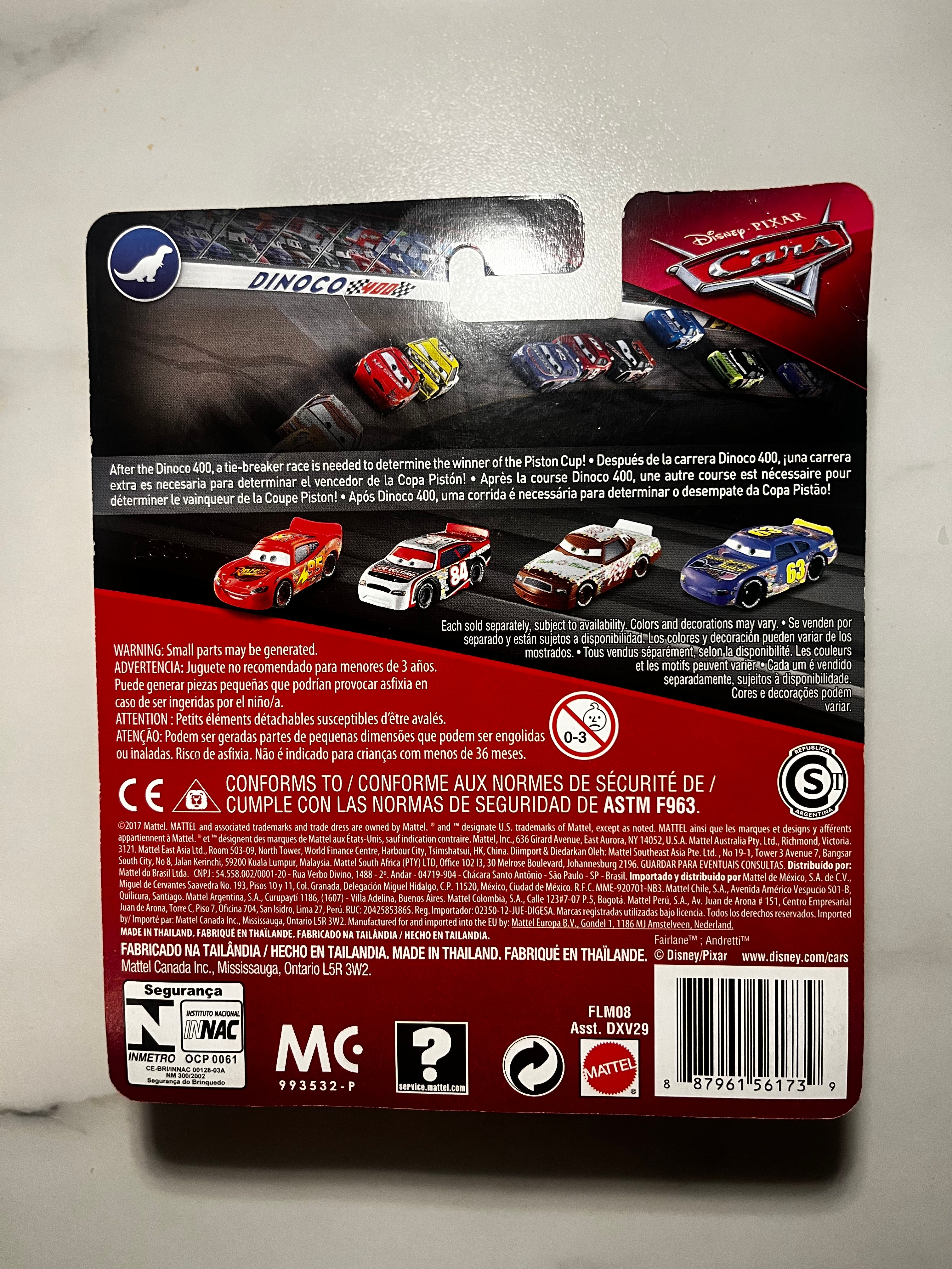 Mario Andretti Dinoco 400 – Disney Pixar Cars Mattel 1:55 – Neuf sous Blister