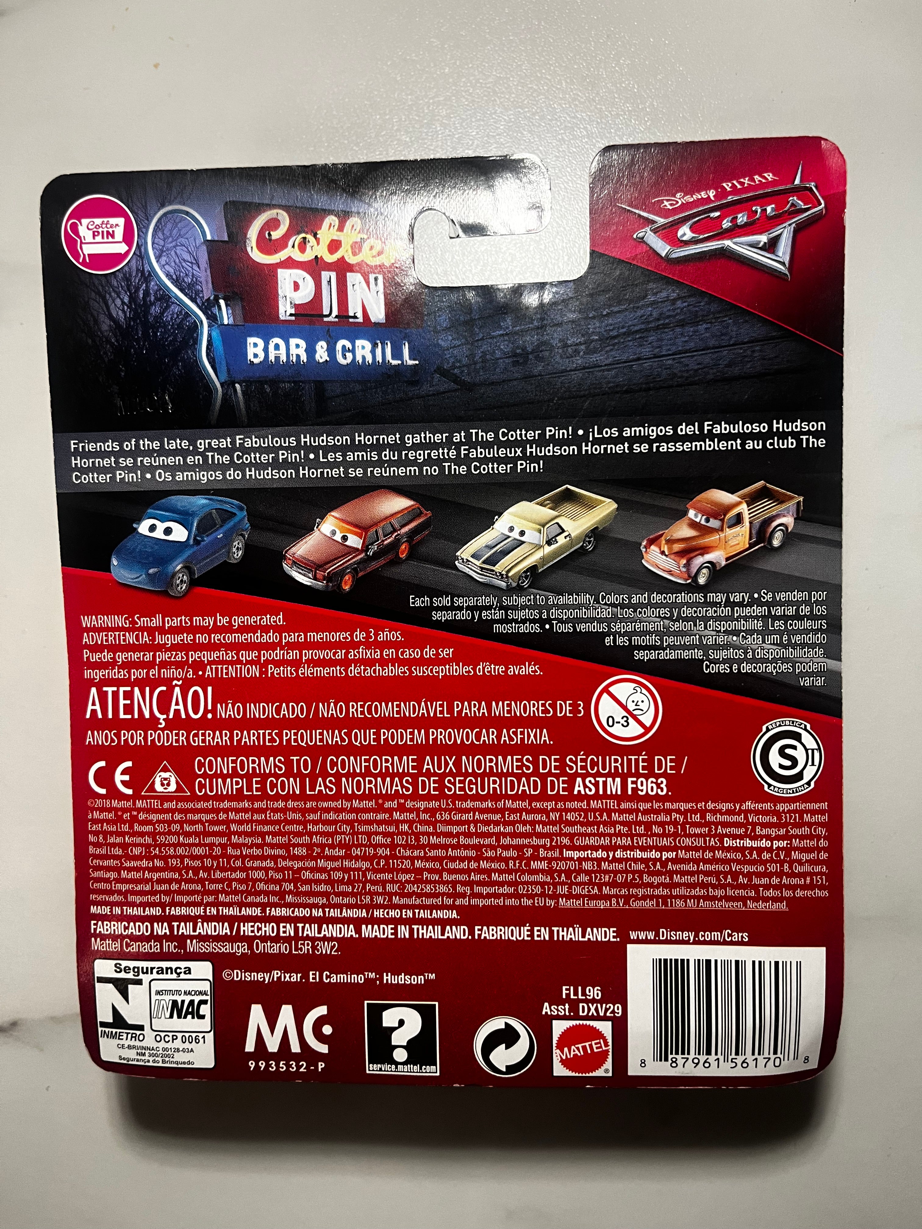 Vandon Kerr – The Cotter Pin Bar & Grill – Disney Pixar Cars Mattel 1:55 – Neuf sous Blister (rare)