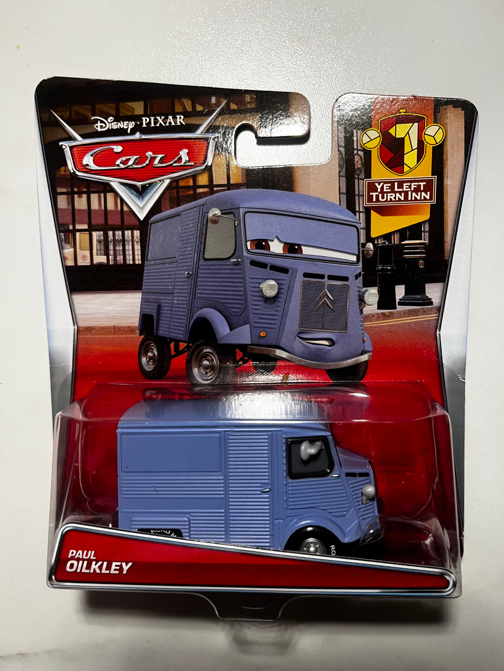 Paul Oilkley – Ye Left Turn Inn – Disney Pixar Cars Mattel 1:55 – Neuf sous Blister (rare)