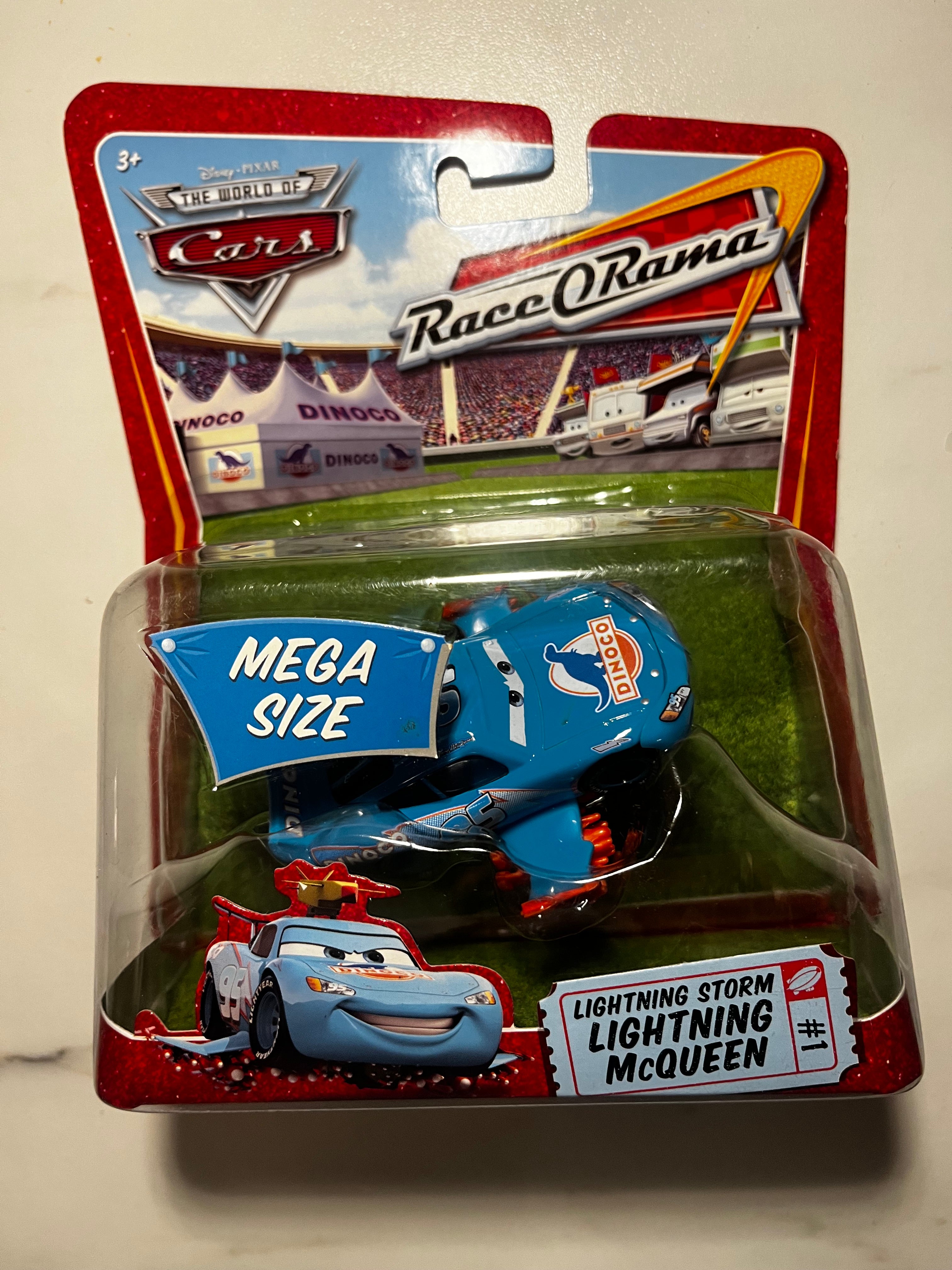 Lightning Storm Lightning McQueen Mega Size Race-O-Rama – Disney Pixar Cars Mattel – Neuf sous Blister (rare)