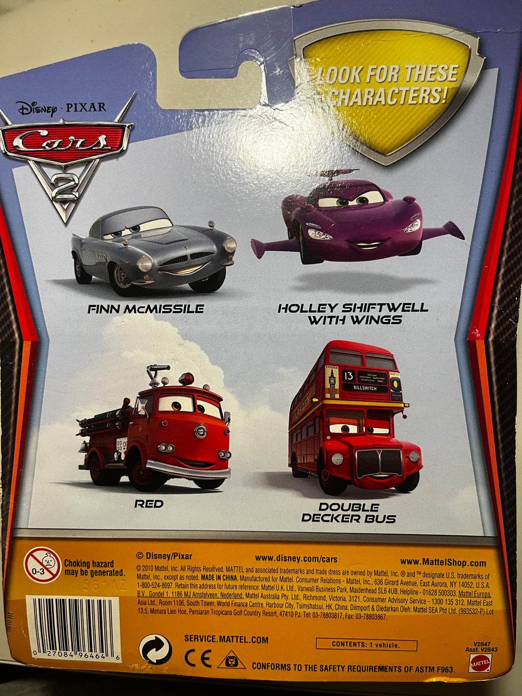 Double Decker Bus Deluxe – Disney Pixar Cars 2 Mattel – Neuf sous Blister (rare)