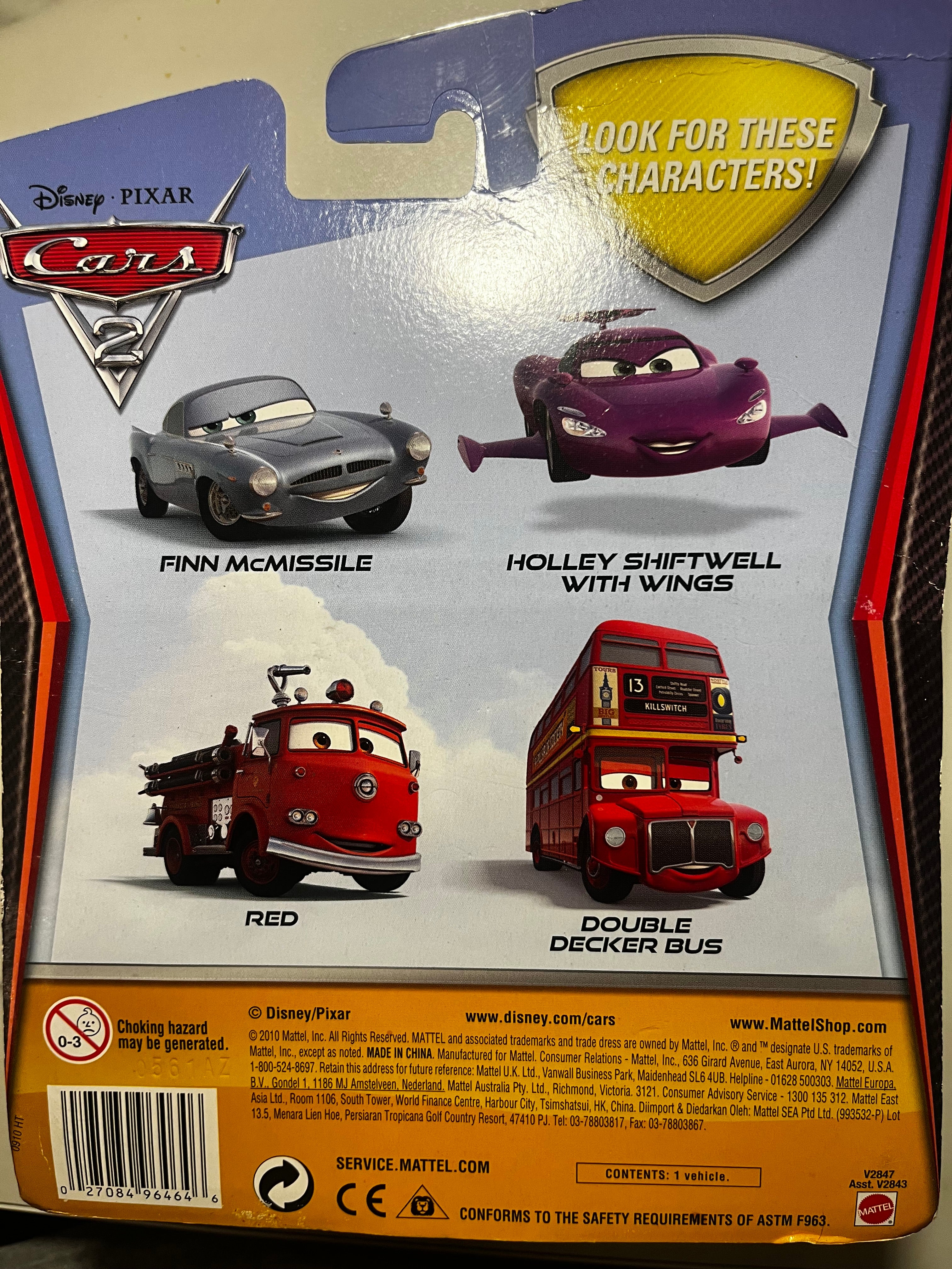Double Decker Bus Deluxe – Disney Pixar Cars 2 Mattel – Neuf sous Blister (rare)