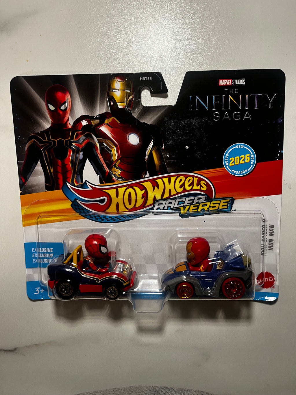 🚗🔥 Hot Wheels Racer Verse Marvel Studios – Iron-Spider & Iron Man (Exclusif 2025)