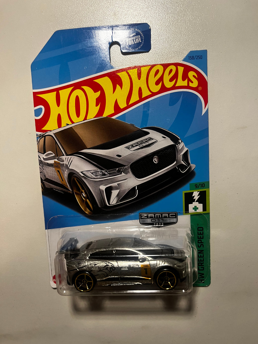⚡🚗 Hot Wheels Jaguar I-PACE eTROPHY Zamac 2023 – HW Green Speed 9/10