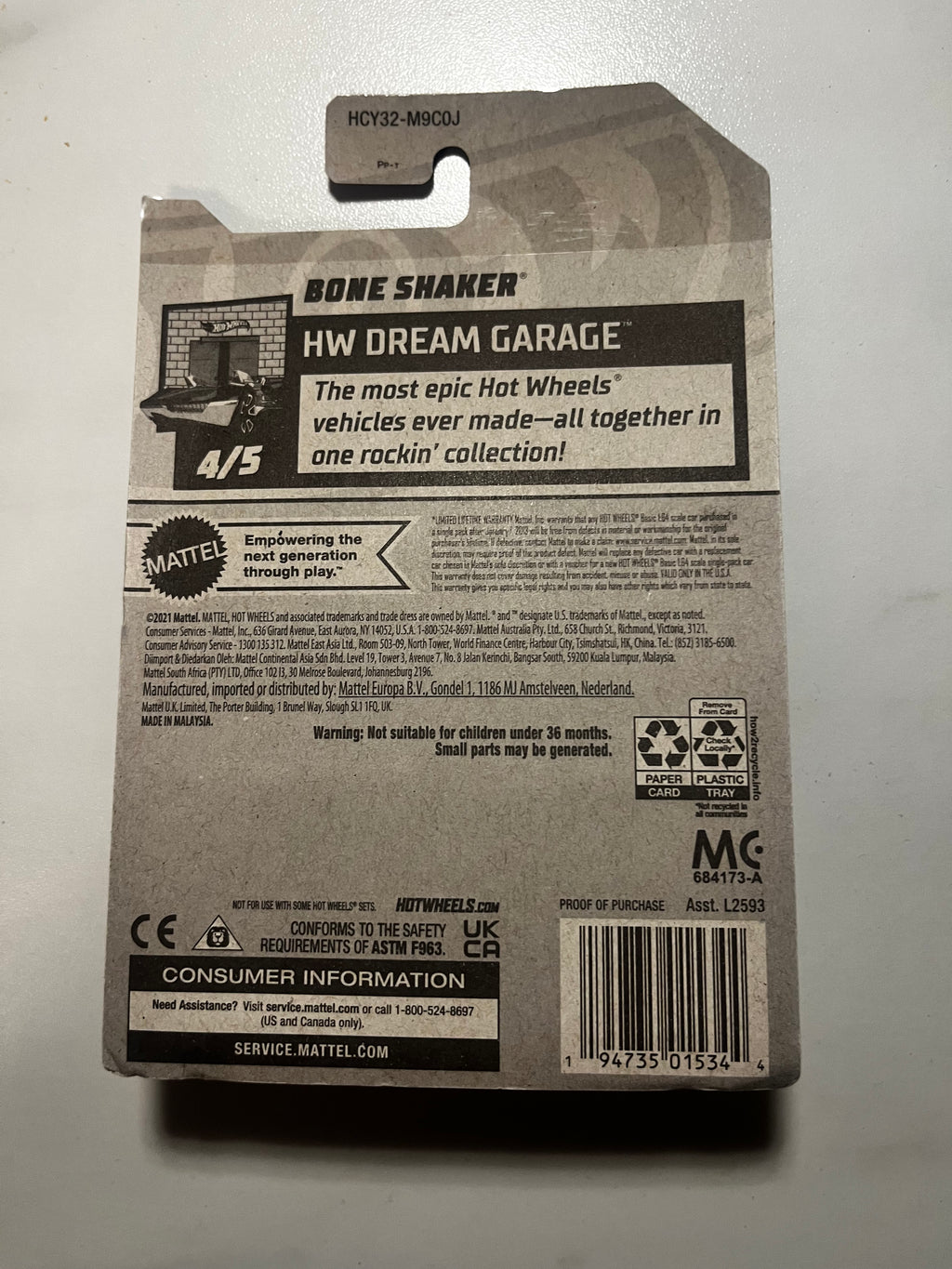 💀🔥 Hot Wheels Bone Shaker Zamac 2023 – HW Dream Garage 4/5 – Collector