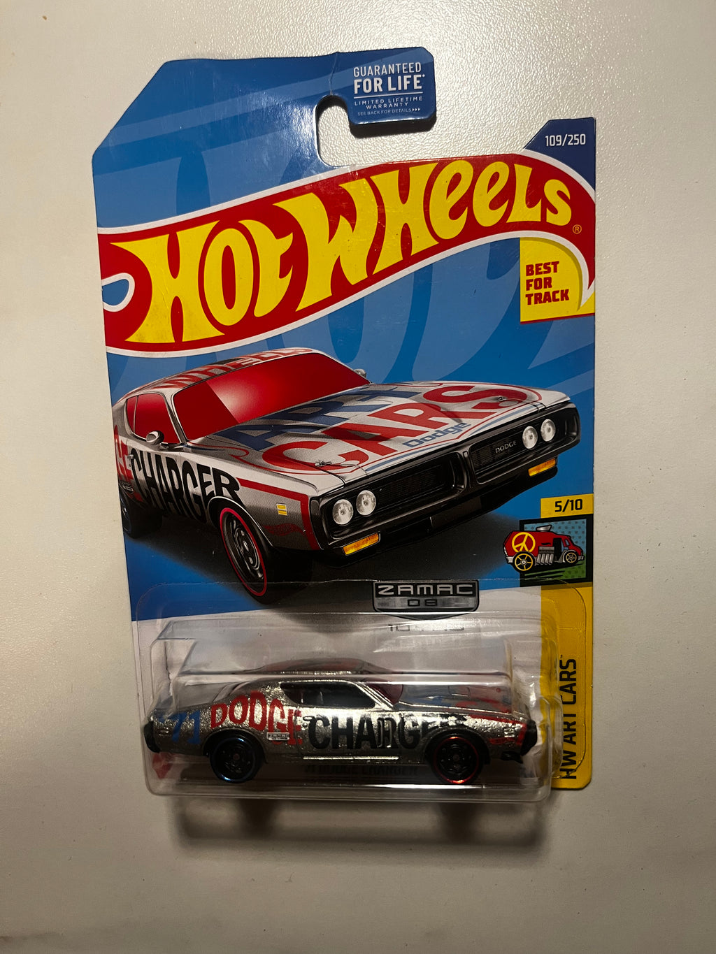 🔥 Hot Wheels '71 Dodge Charger Zamac 2021 – 109/250 – Neuf sous blister