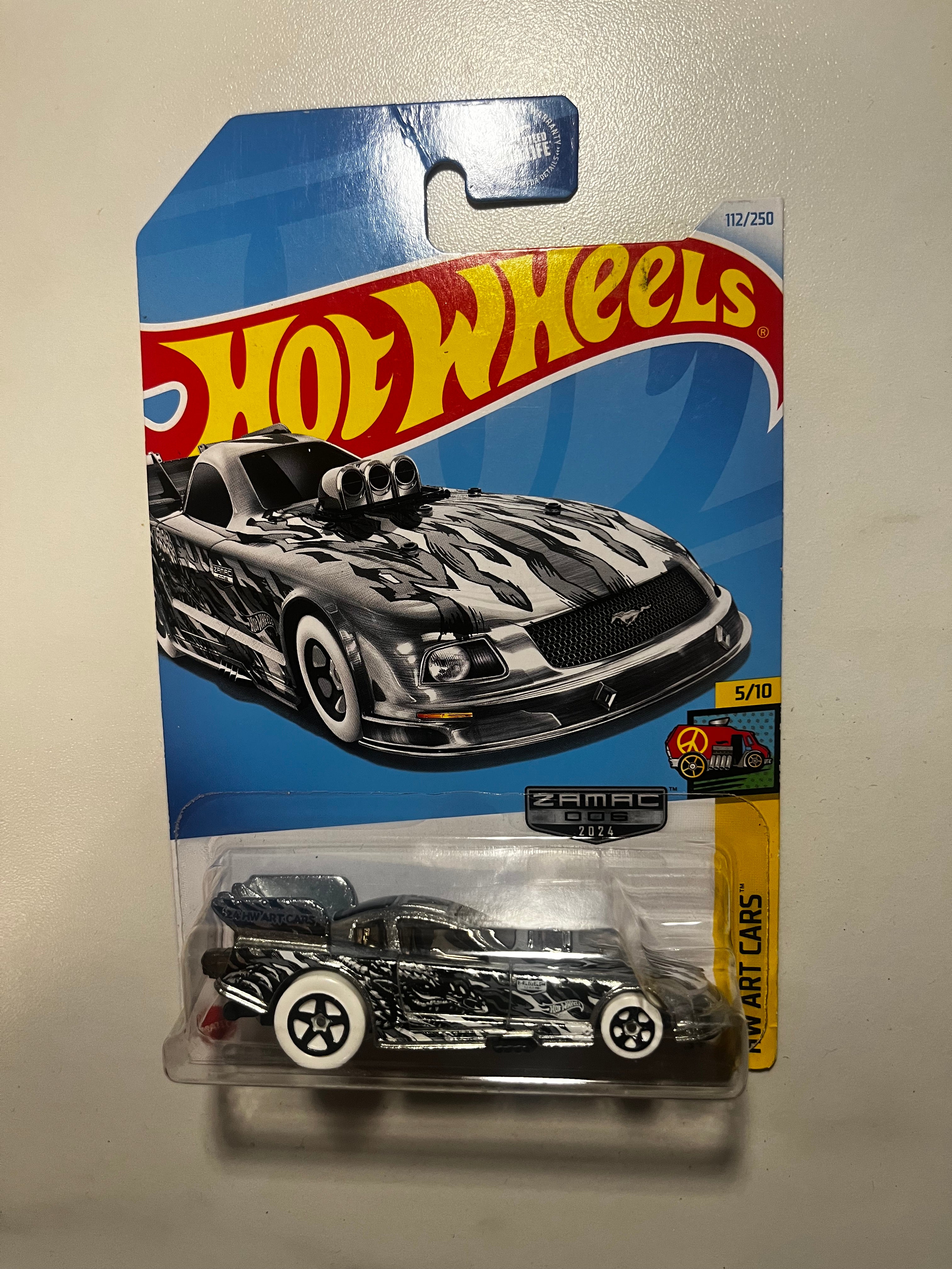 🔥 Hot Wheels Mustang Funny Car Zamac 006 2024 – HW Art Cars – Neuf Blister