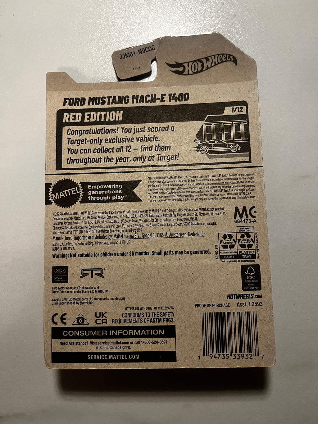 🔥 Hot Wheels Ford Mustang Mach-E 1400 RED Edition – Target Exclusive