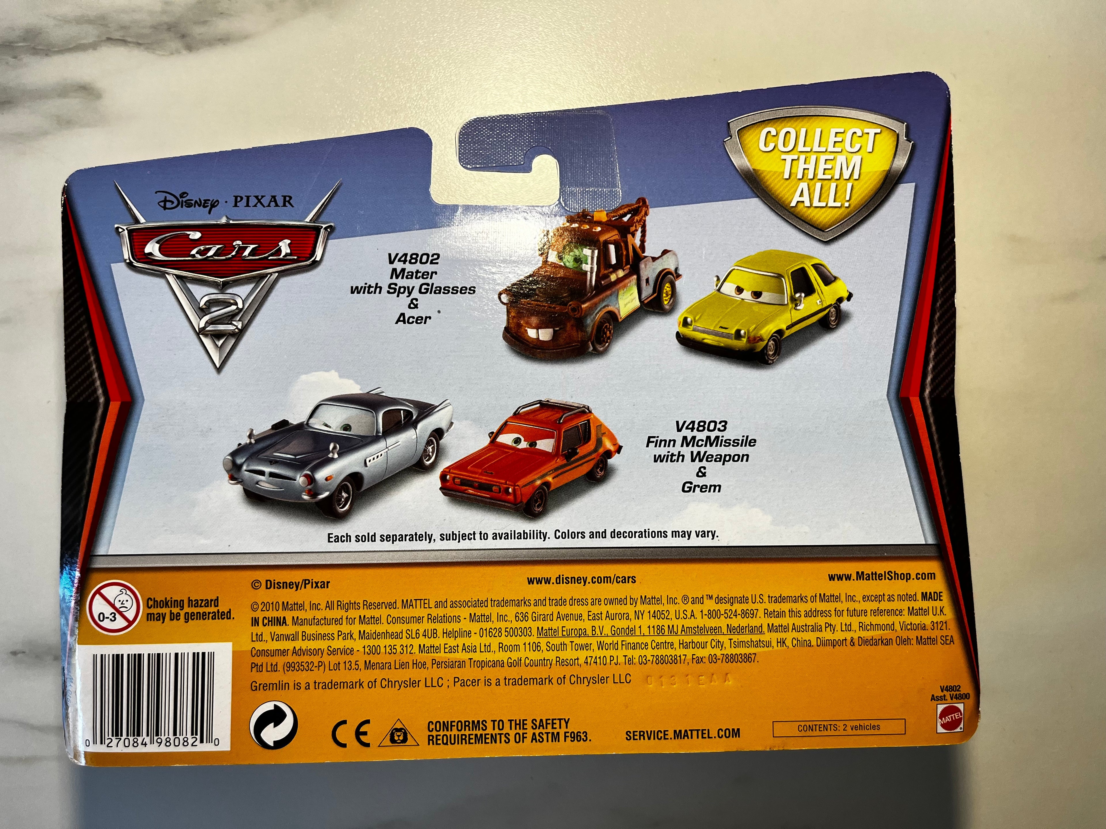 Coffret Disney Pixar Cars 2 – Mater with Spy Glasses & Acer | Walmart Exclusive