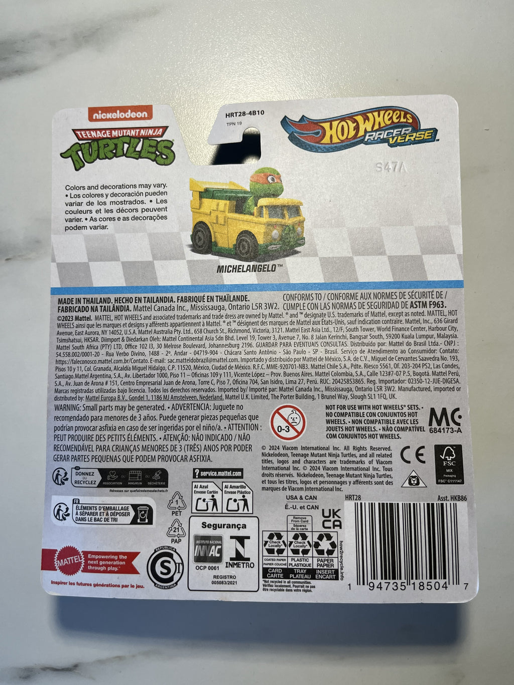 Hot Wheels Racer Verse – Michelangelo (Teenage Mutant Ninja Turtles) 2024