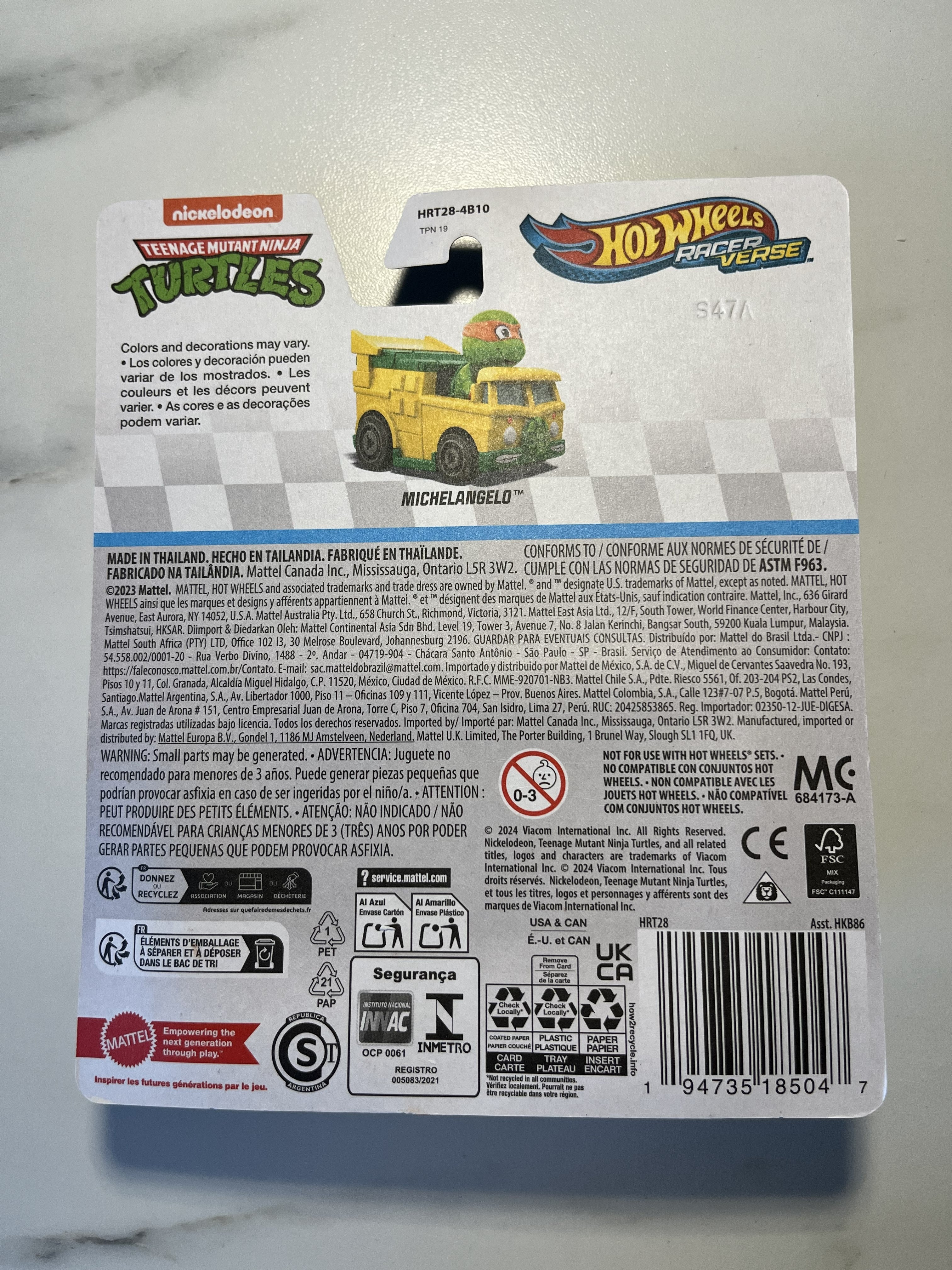 Hot Wheels Racer Verse – Michelangelo (Teenage Mutant Ninja Turtles) 2024